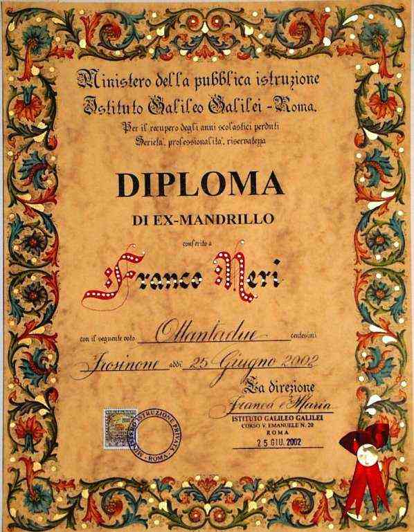 Papiro Di Laurea Scherzoso