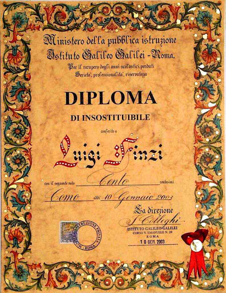 Papiro Di Laurea Scherzoso