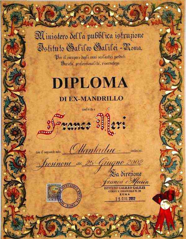 Lauree E Diplomi Scherzosi Pergamena